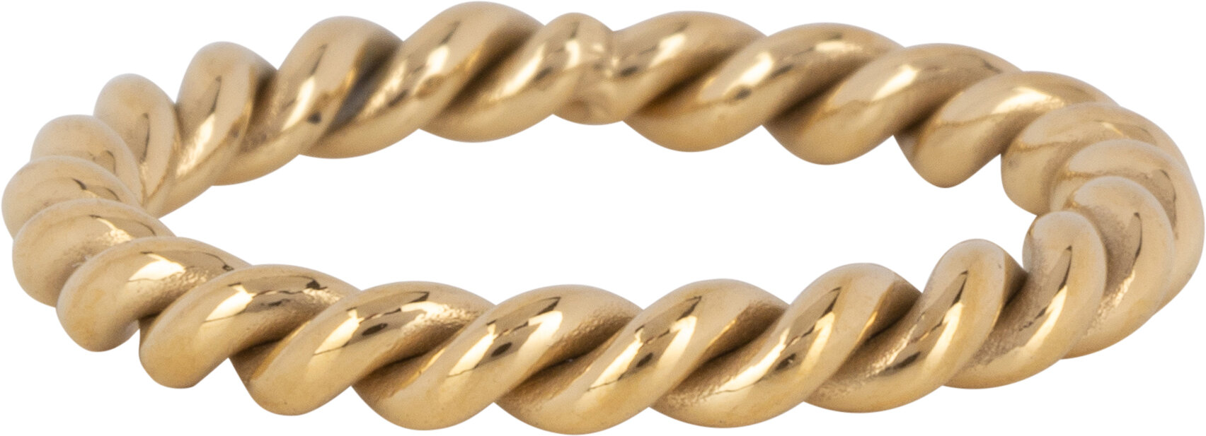 Charmin’s Goudkleurig Gedraaide Ring Staal 3mm R1439