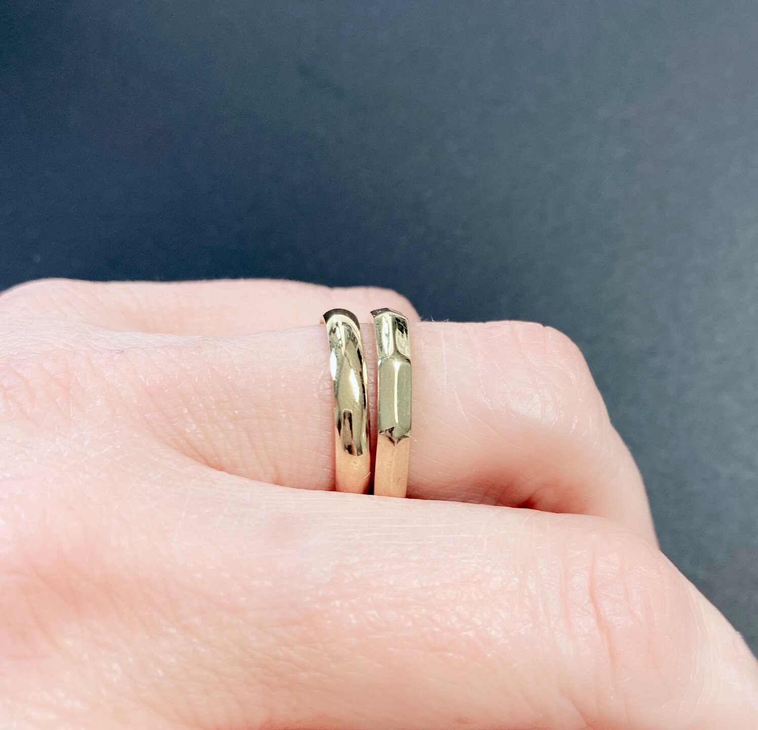 Charmin's Gehoekte Basis Ring 3,5mm Goud R1435