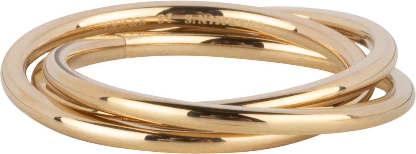 Charmin's Trinity Rolling Anxiety Fidget Ring Goudkleurig Smal R1644