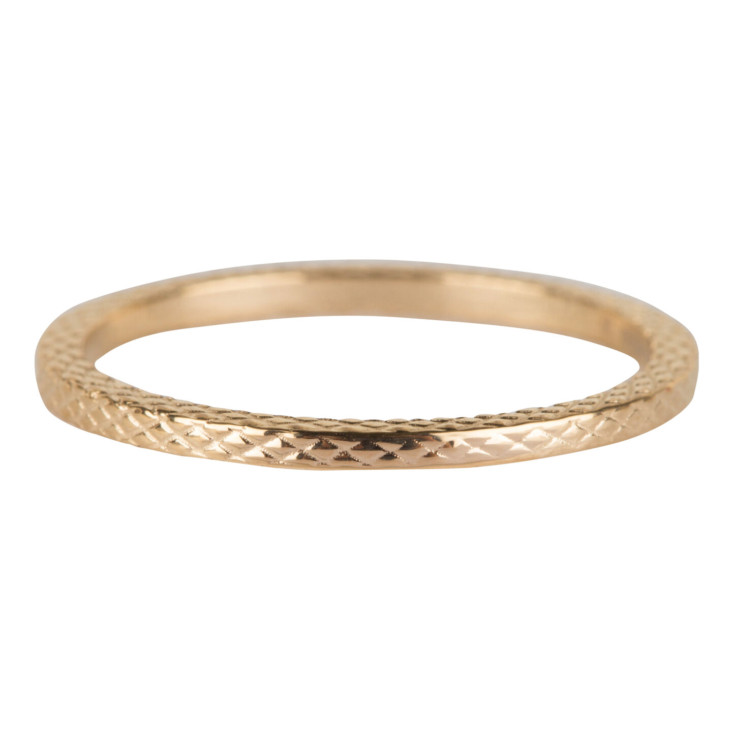 Charmin&rsquo;s goudkleurige stapelring R326 Snake goldplated staal