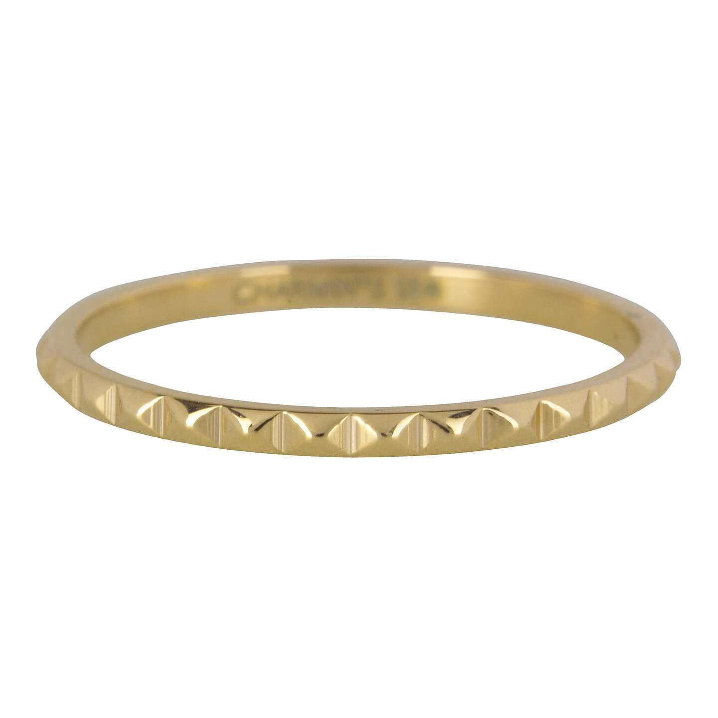 Charmin’s goudkleurige stapelring R403 Nefertiti goldplated staal