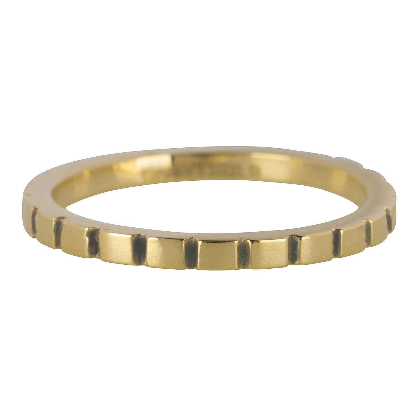 Charmin’s goudkleurige stapelring R440 Basically goldplated staal