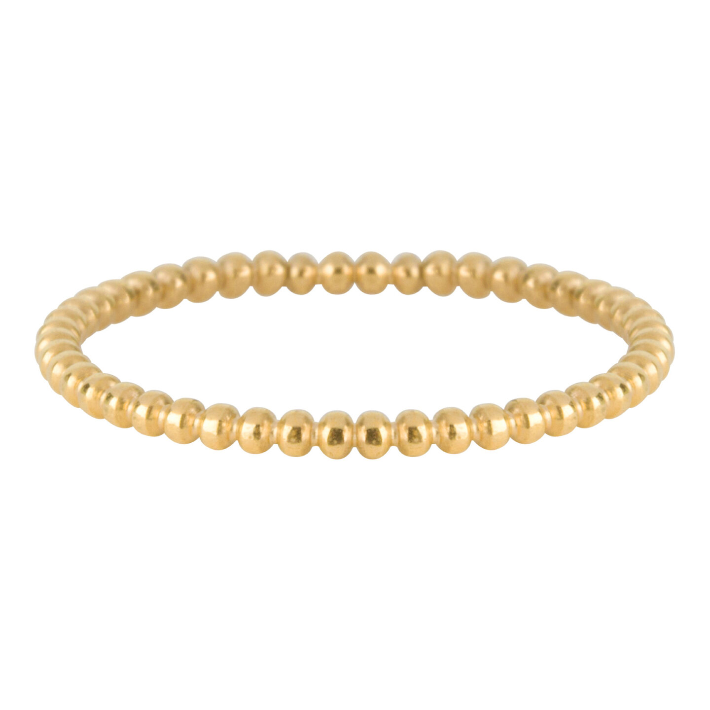 Charmin’s goudkleurige stapelring R509 Bubbling goldplated staal