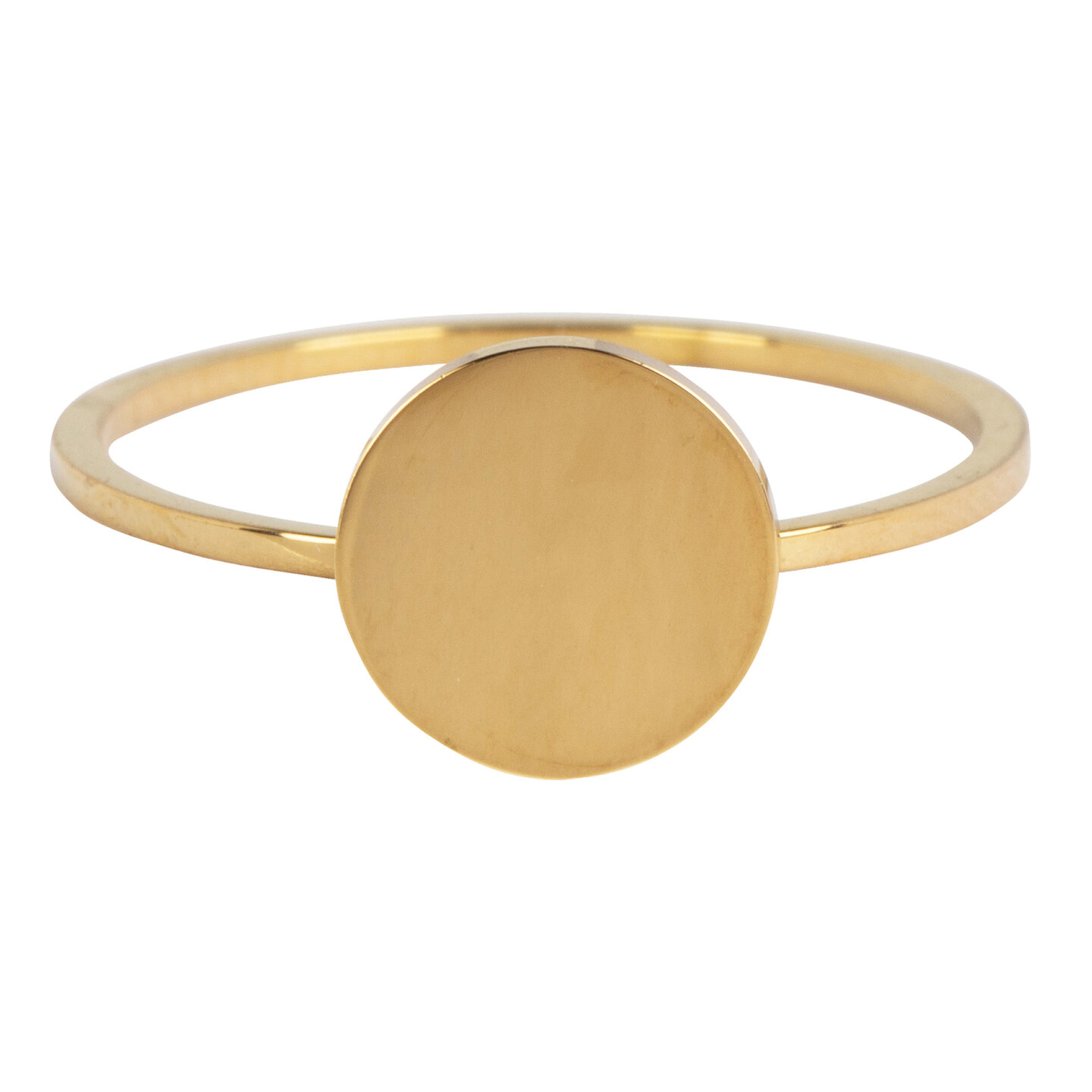 Charmin’s basisring R717 Minimalist Round Gold Steel