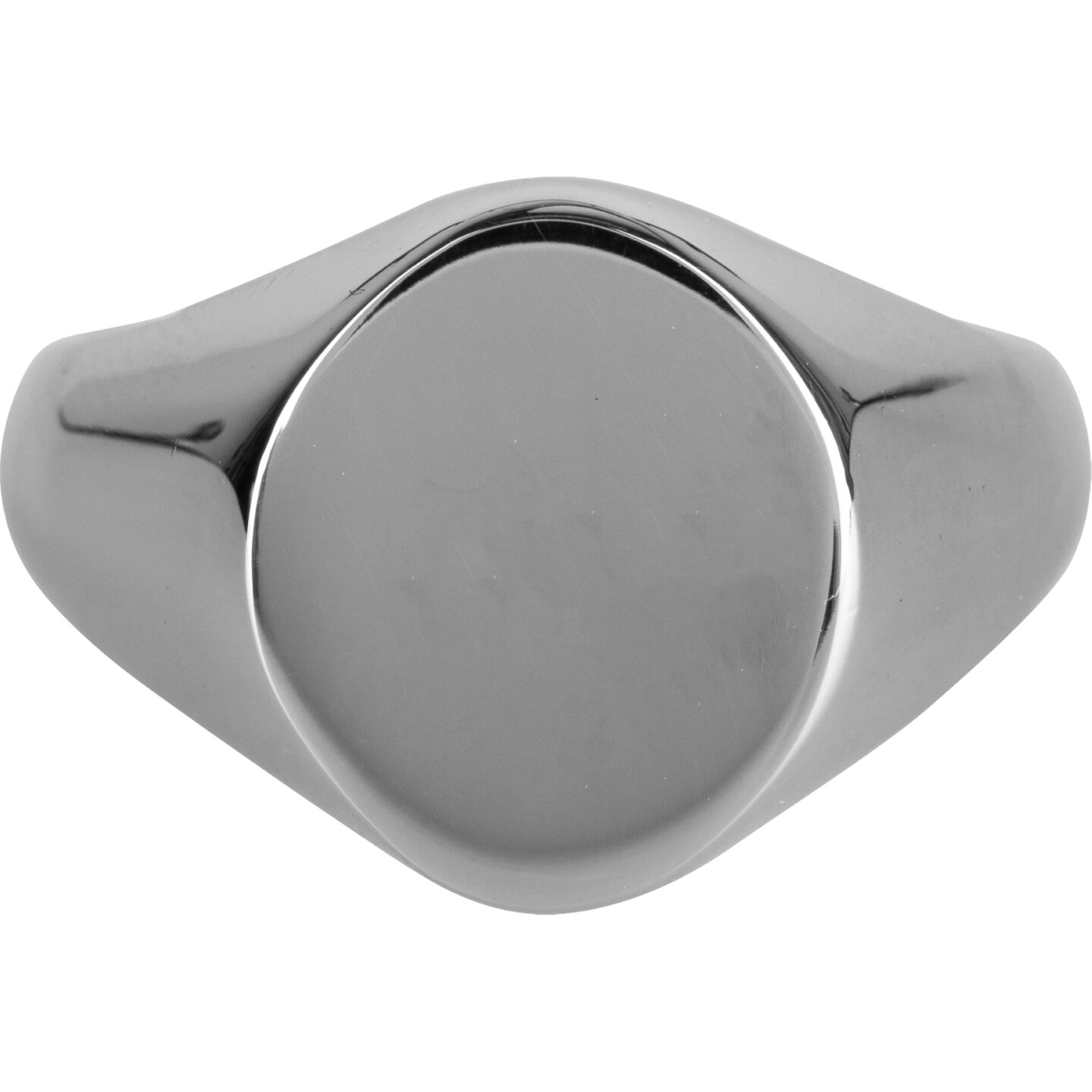 Charmin&#039;s UNI Men&#039;s Signet Ring Large Oval Steel R970