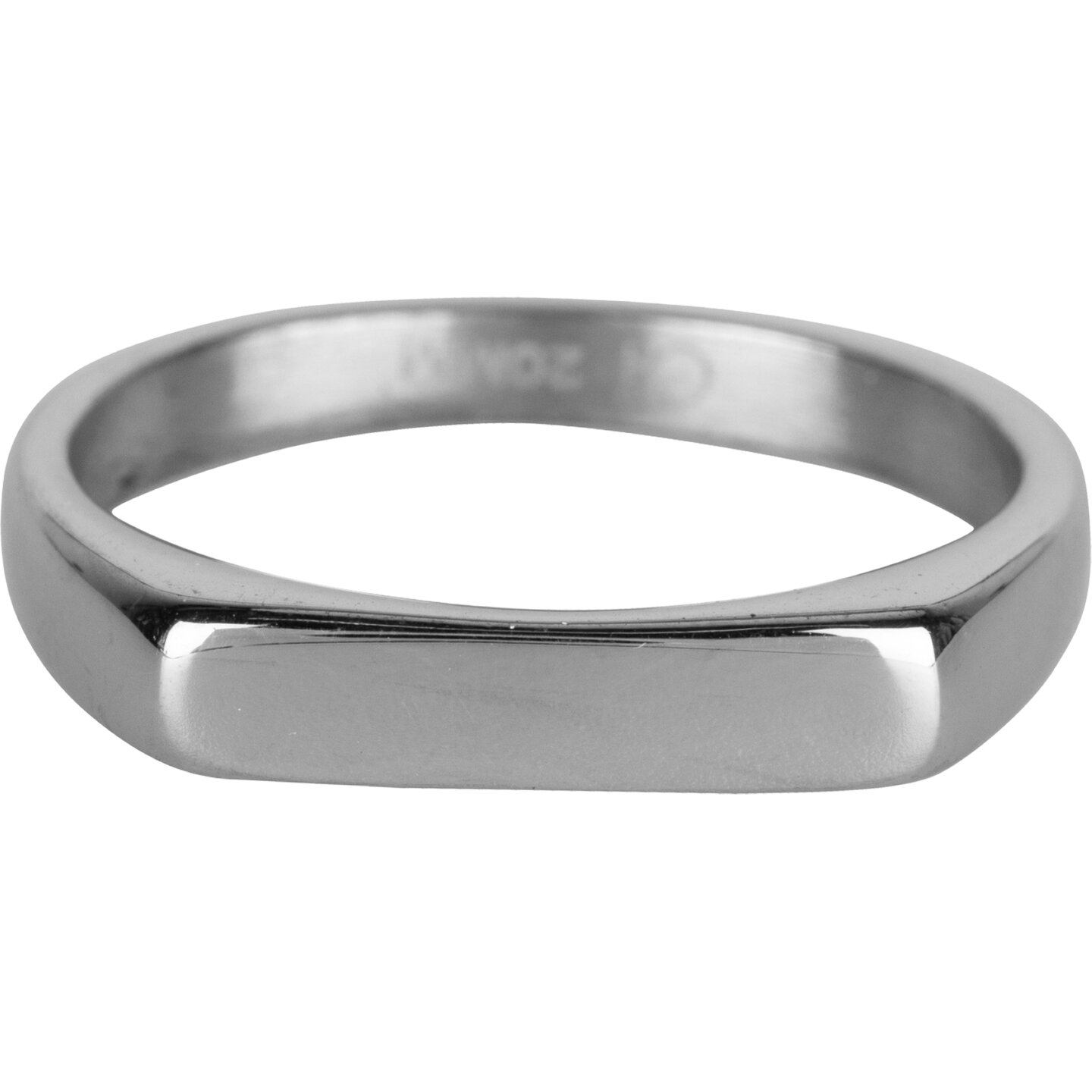 Charmin's UNI Heren Zegelring Langwerpig Staal R965