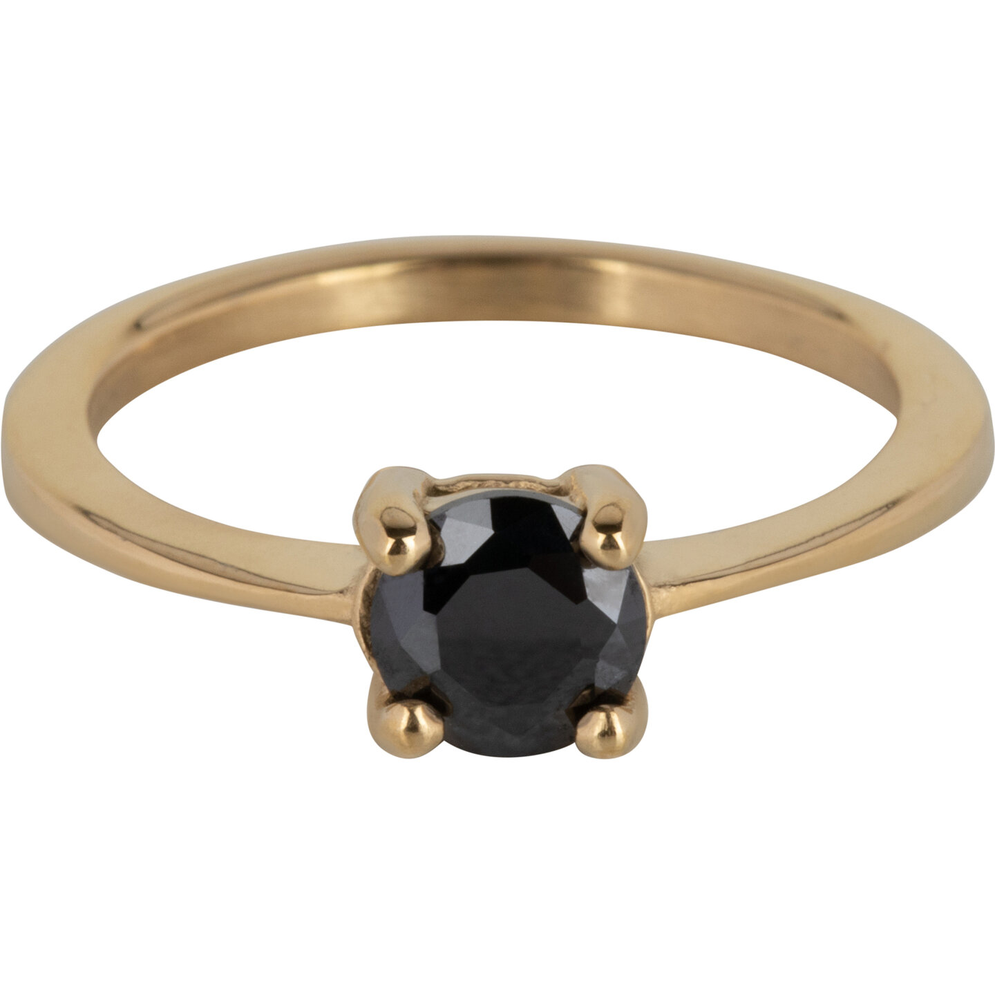 Charmin’s Classic Princess Black Ring Goud R1195