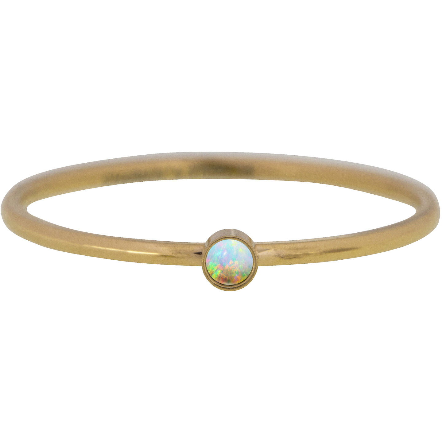 Charmin's R1185 Birthstone October Opaal Stone Shine Bright 2.0 Goldplated