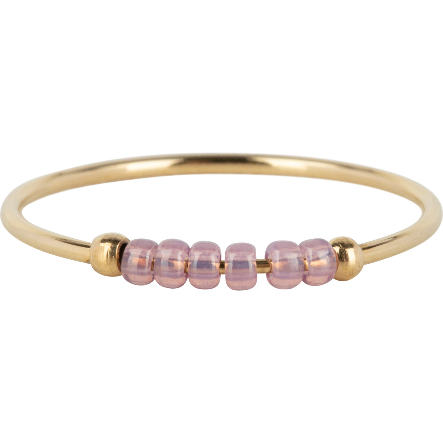 Charmin's R1141 Anxiety Ring Palm Soft Lilac Goldplated