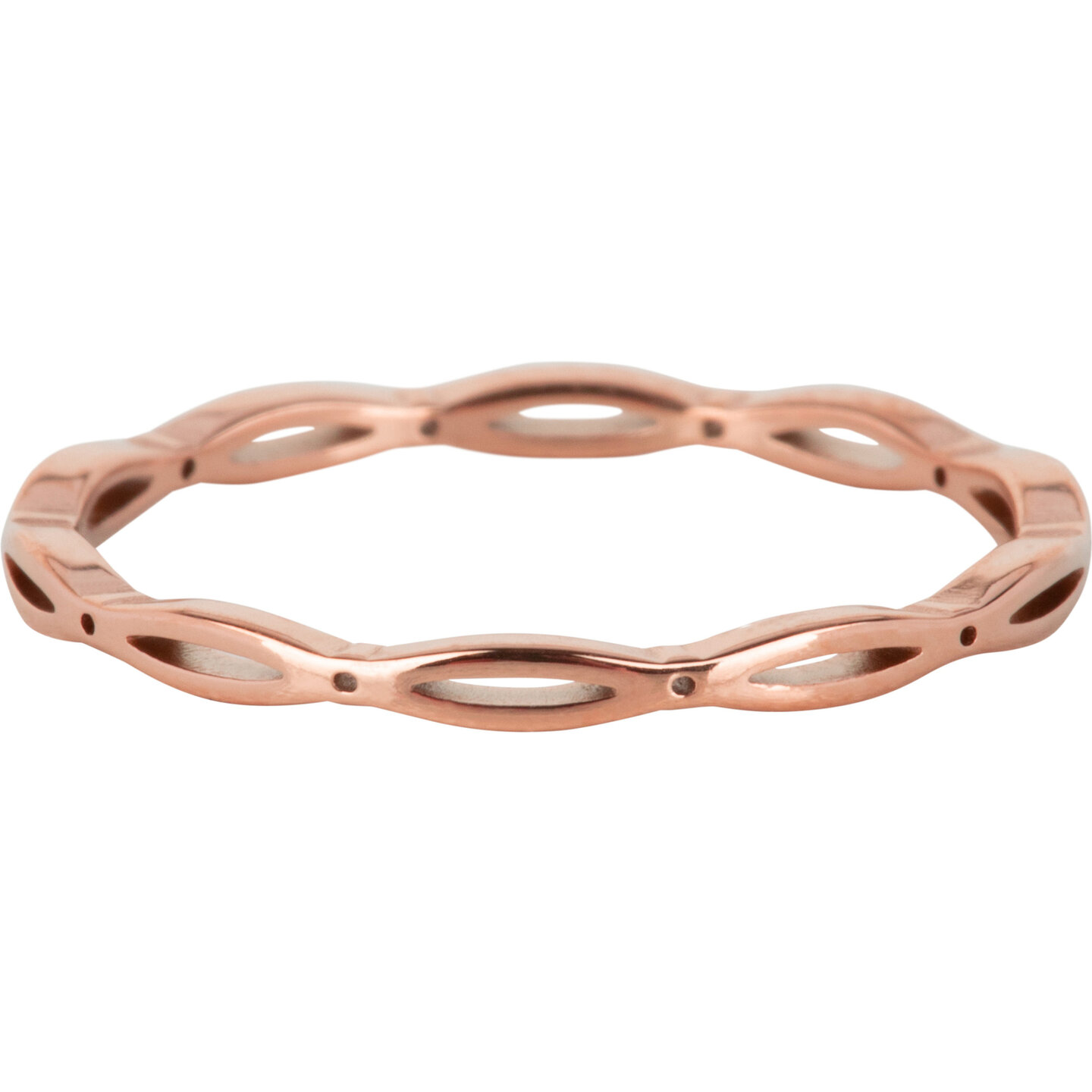 Charmin's Ring Open Gladde Ovaaltjes Rosegoudkleurig R1113