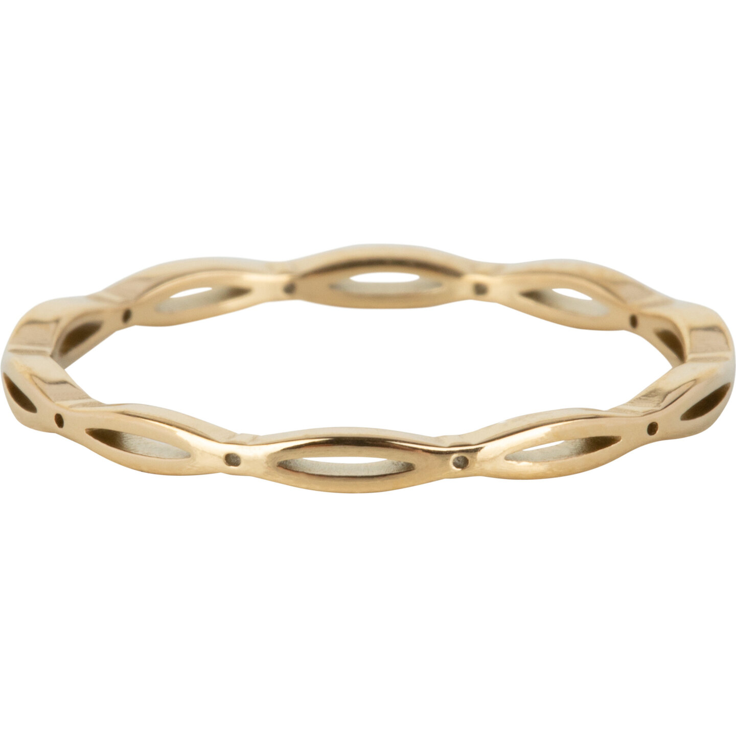 Charmin's Ring Open Gladde Ovaaltjes Goudkleurig R1112