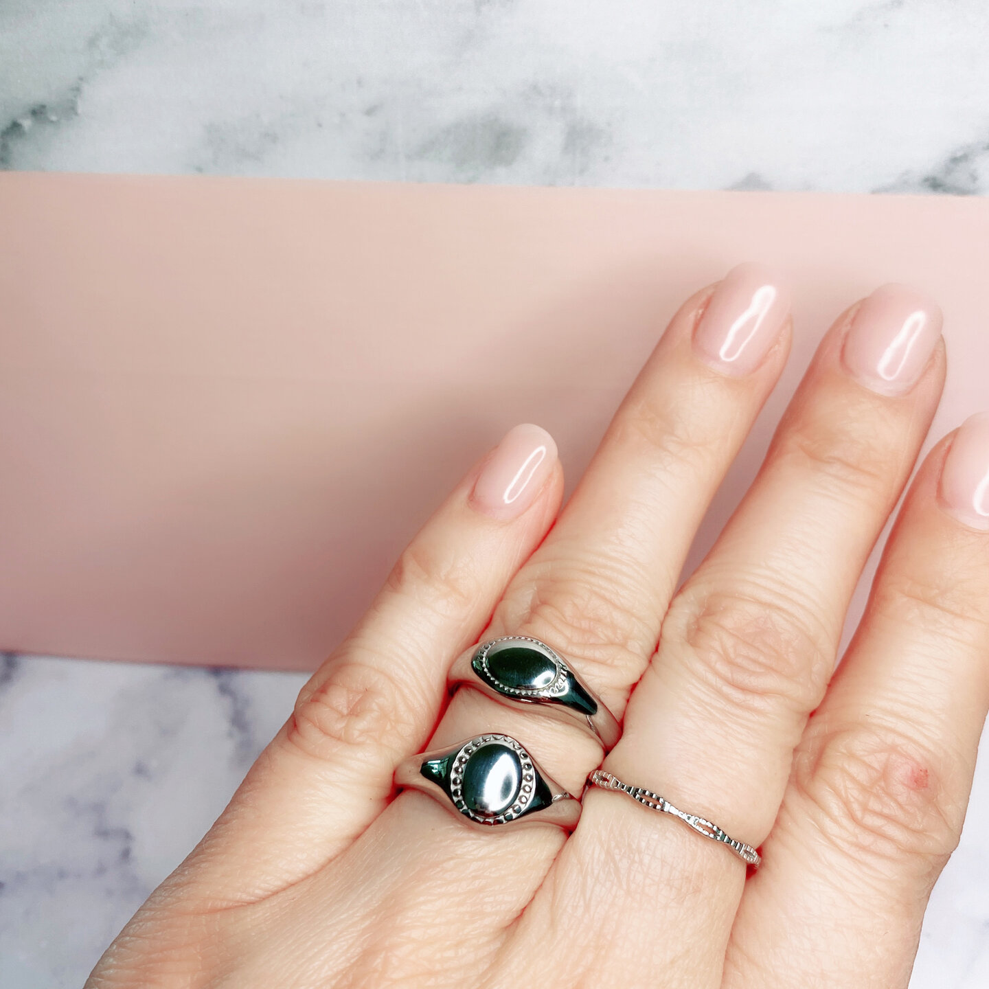 Charmins Ring Durchbrochene Ovale Stahl R1107