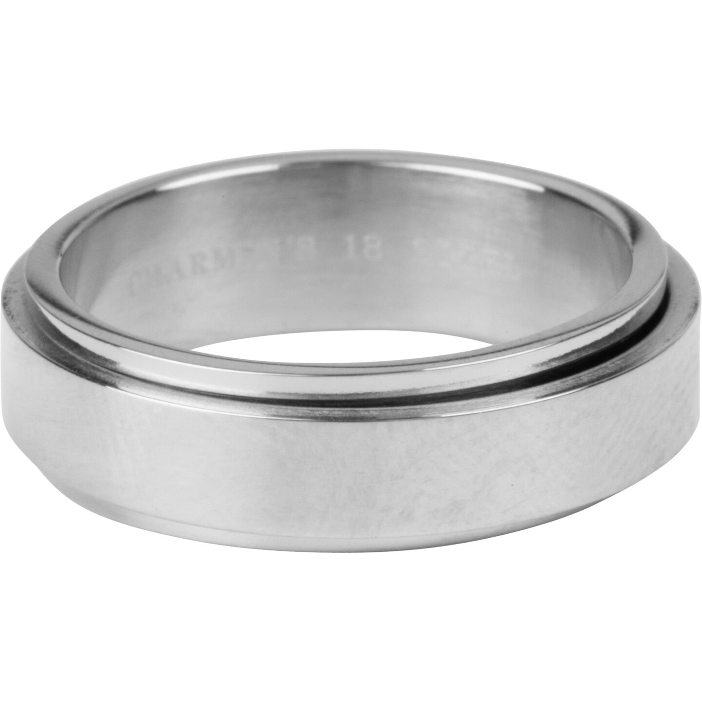 Charmin&#039;s R1068 Turning Anxiety Fidget Ring Shiny Staal