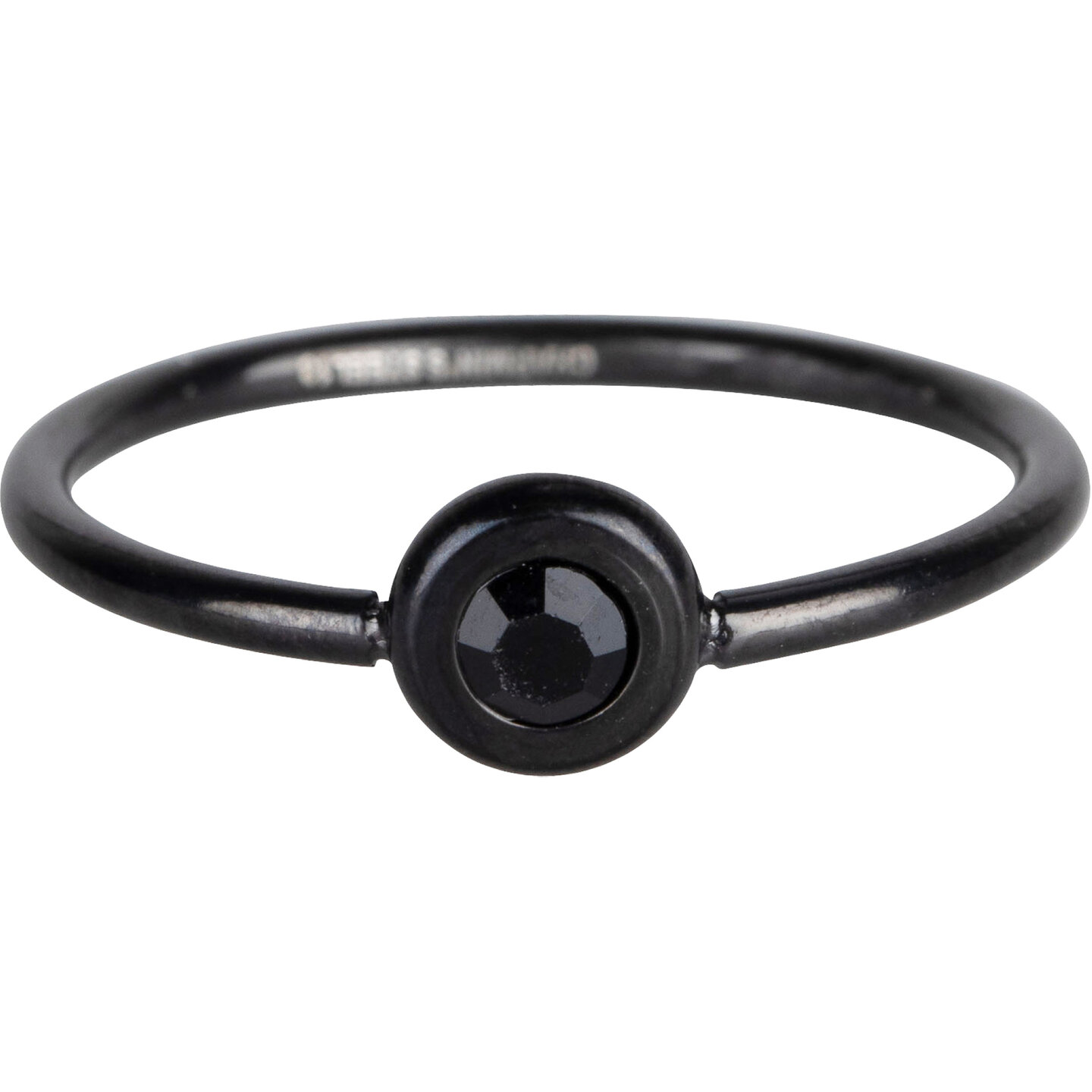 Charmin’s ring R959 Donut black and black crystal