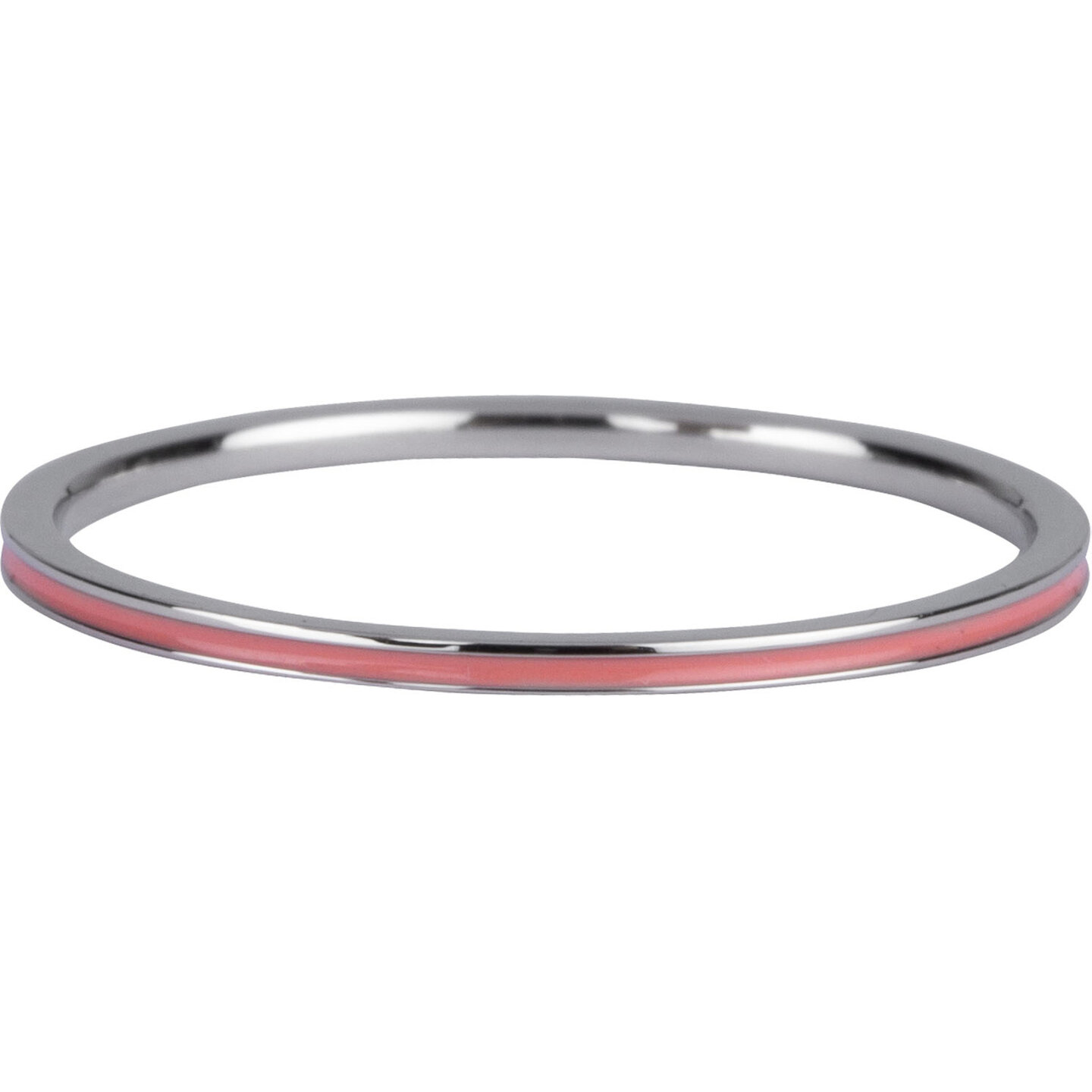 Charmin&#039;s Smalle Ring Petite Oud Roze Emaille Staal R928 