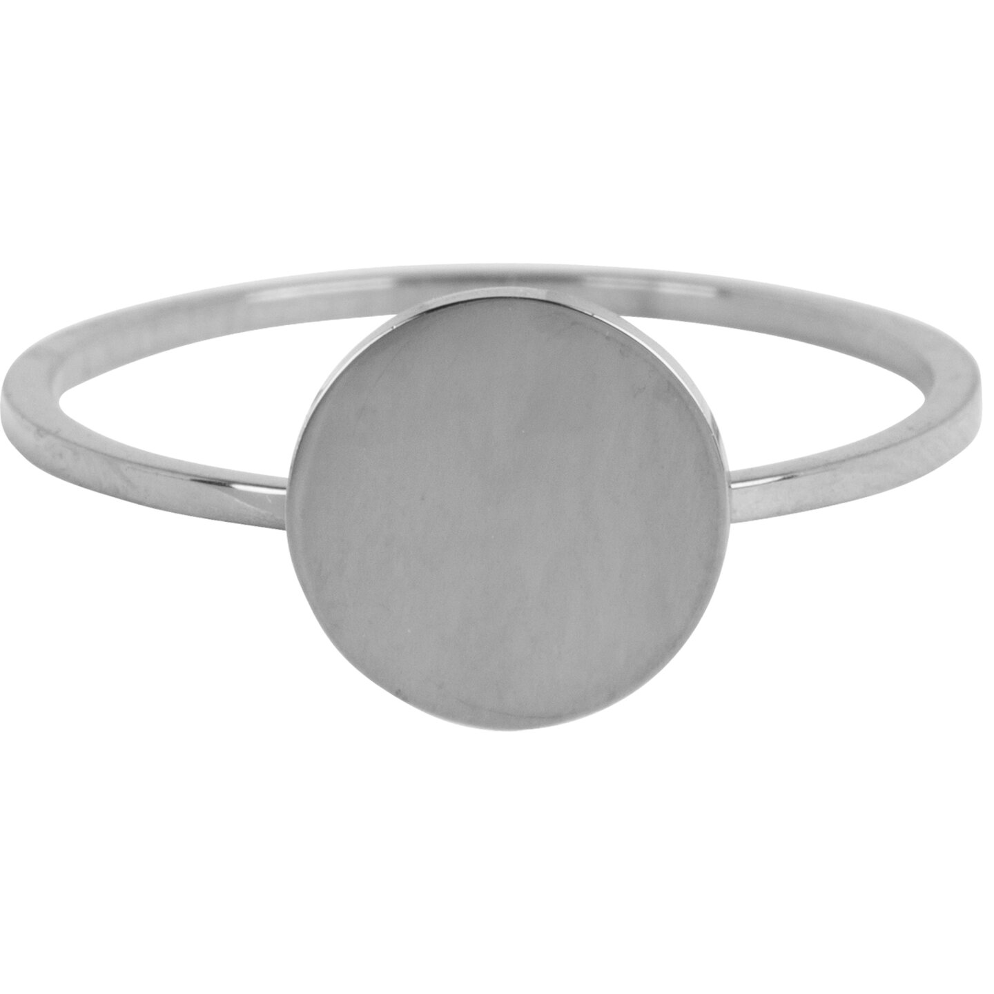 Charmin&rsquo;s basisring R716 Minimalist Round Shiny Steel