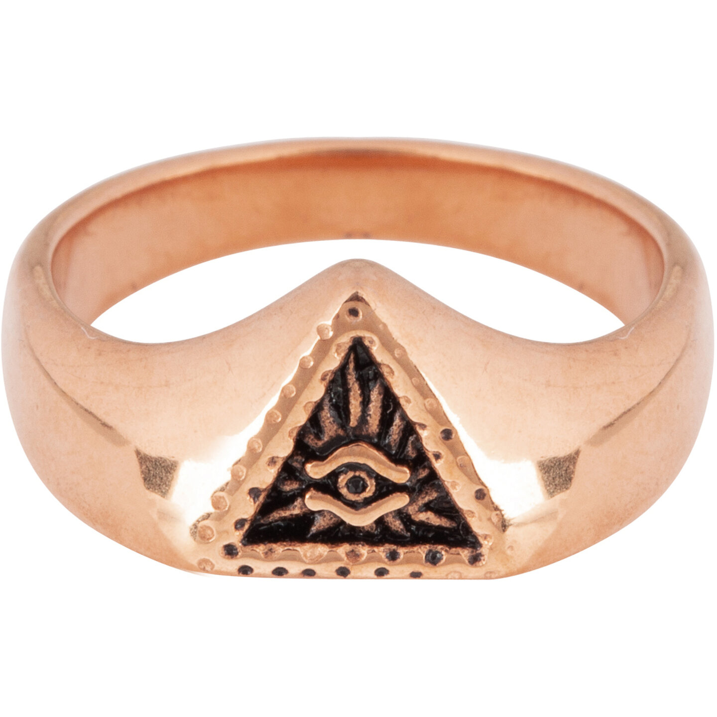 R678 Eye Triangle Rose Gold Steel