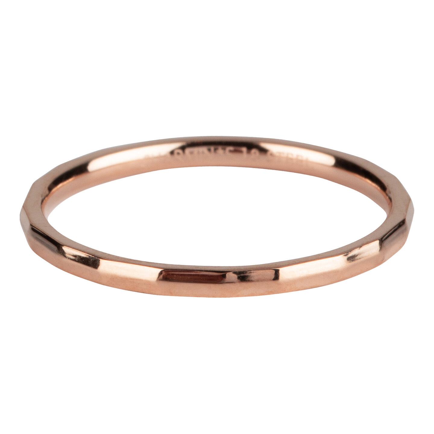 Stalen stapelring "R312 Angular Rose Steel " van het fashion sieradenmerk Charmin’s.