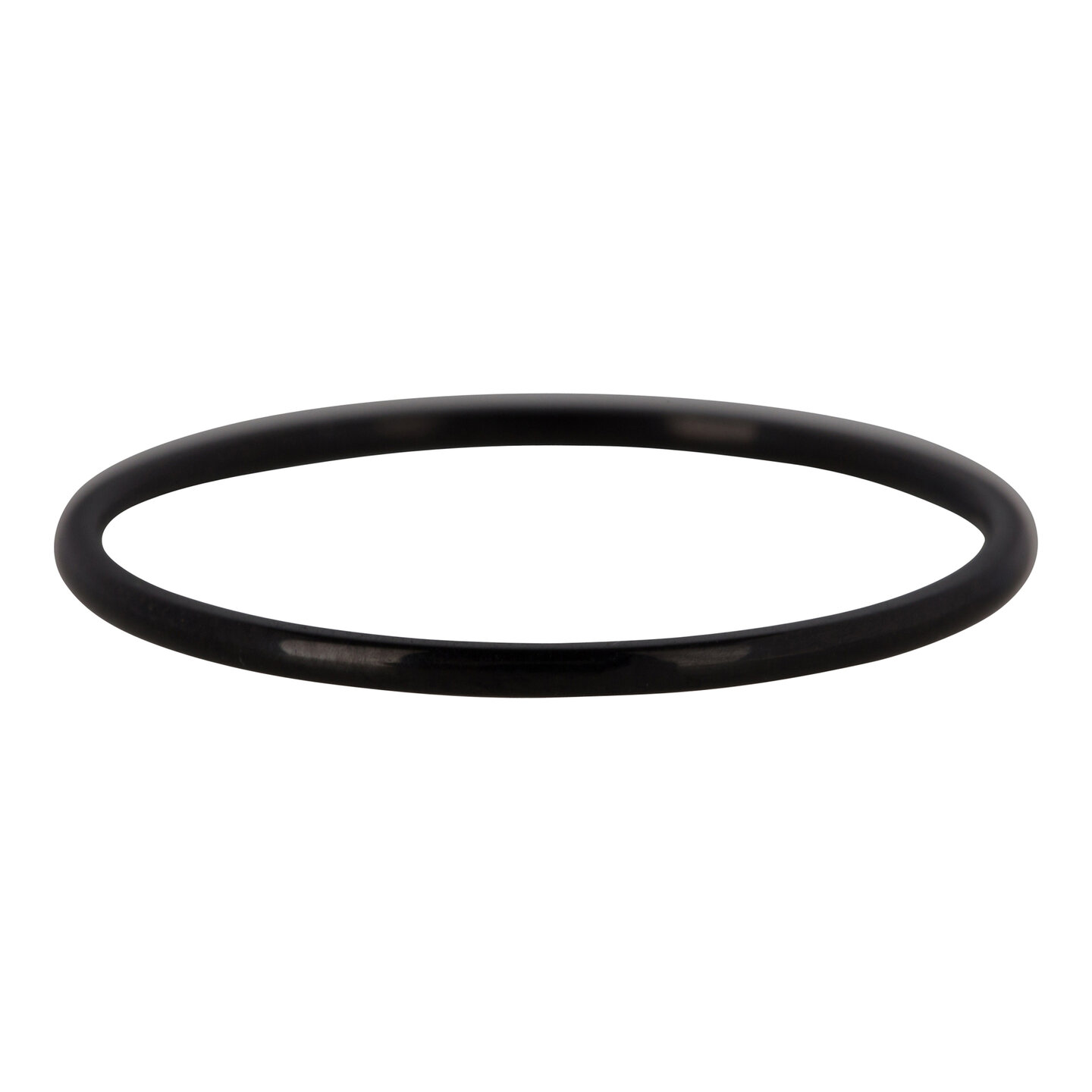 Charmin&#039;s Ring Zwart Staal Rond Smal 1MM R372