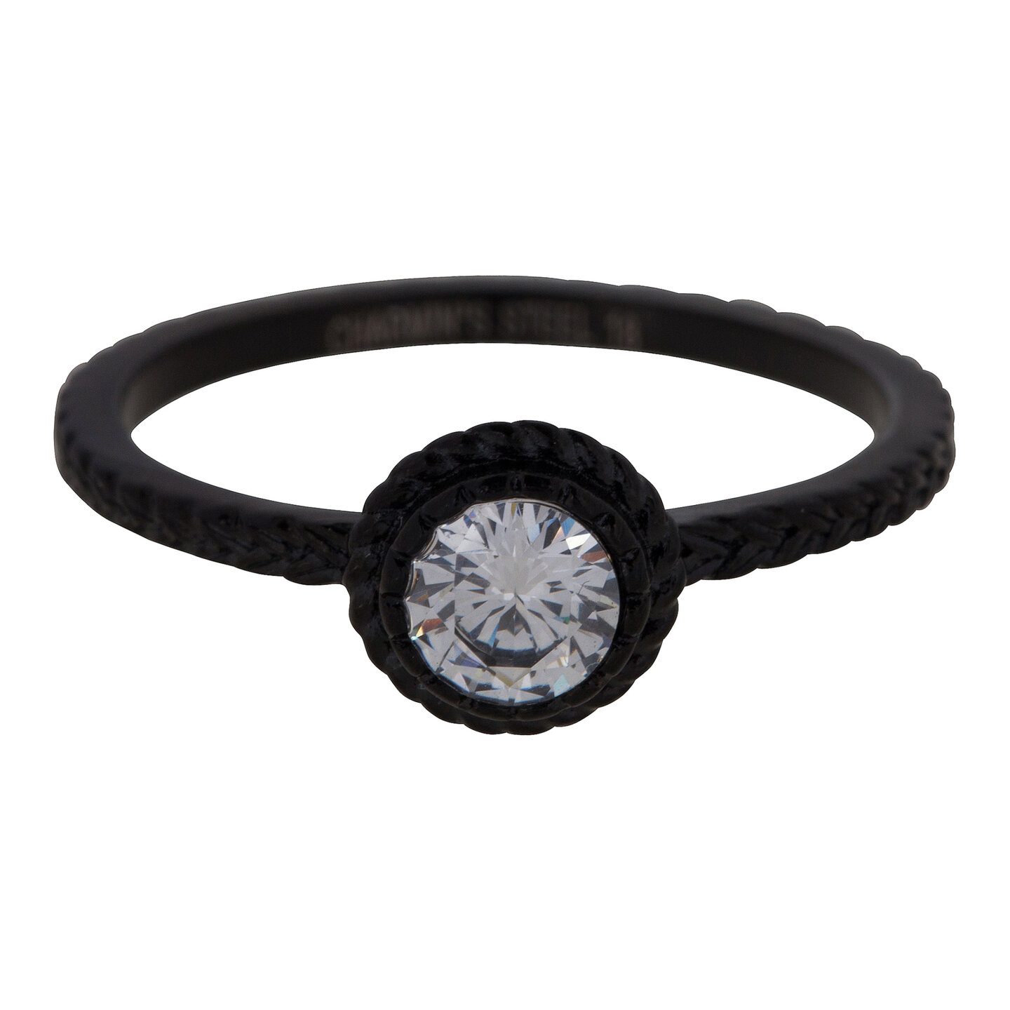 RING R438 BLACK 'STEEL ICONIC'
