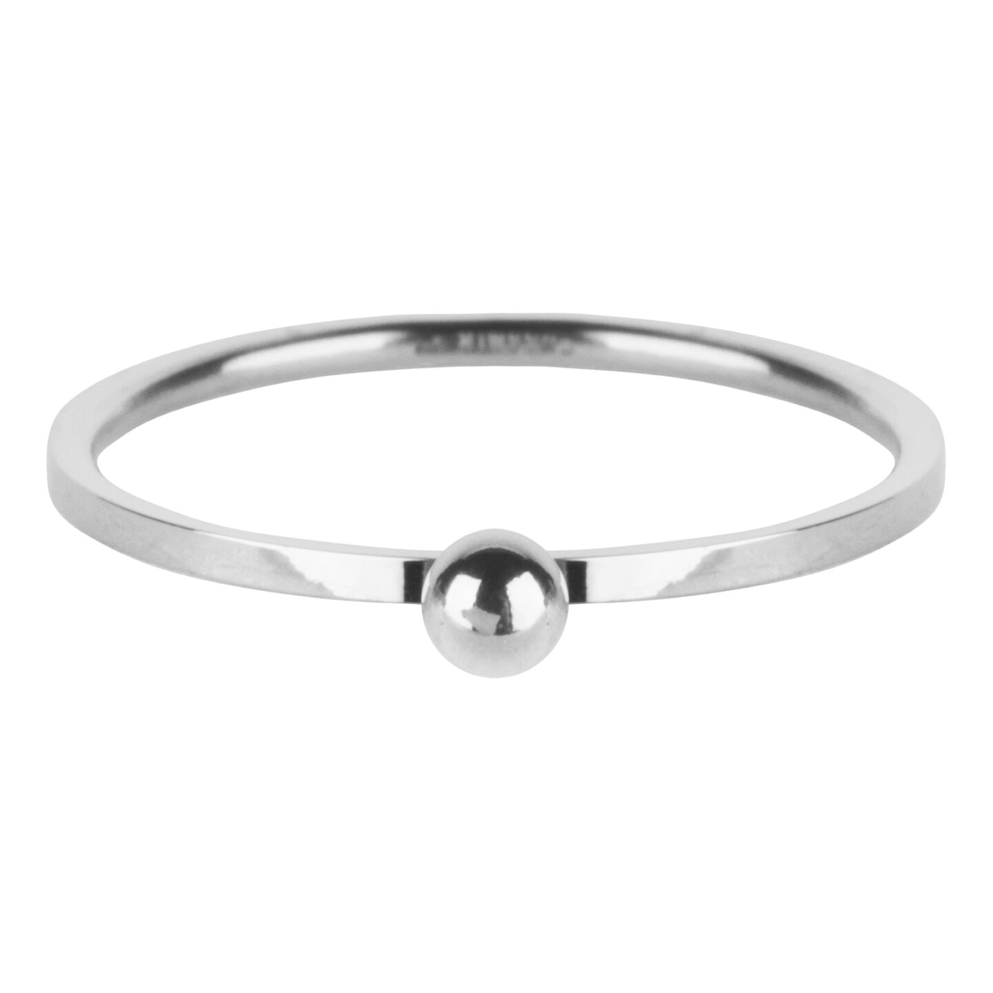 R528 Dot Ring Shiny Steel