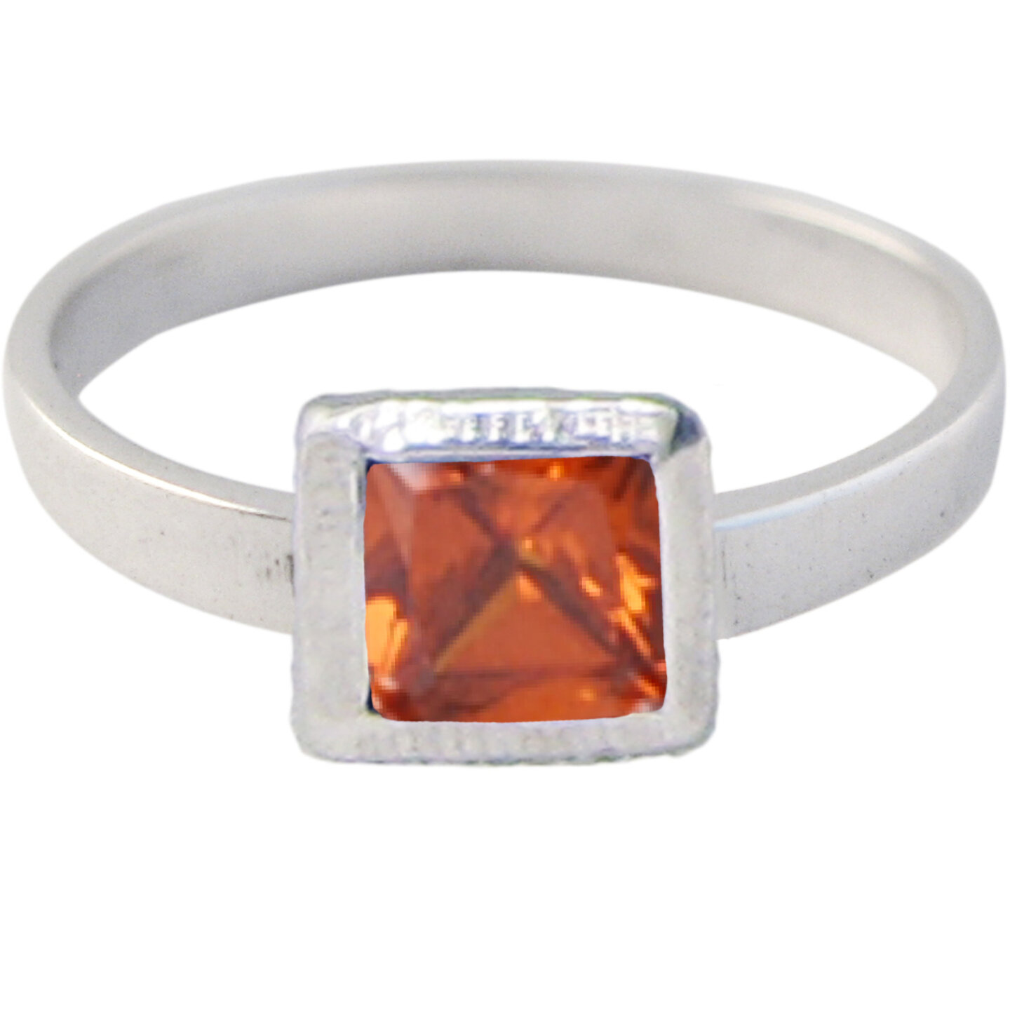 Ring KR28 'Cubic Diamond' Light Red