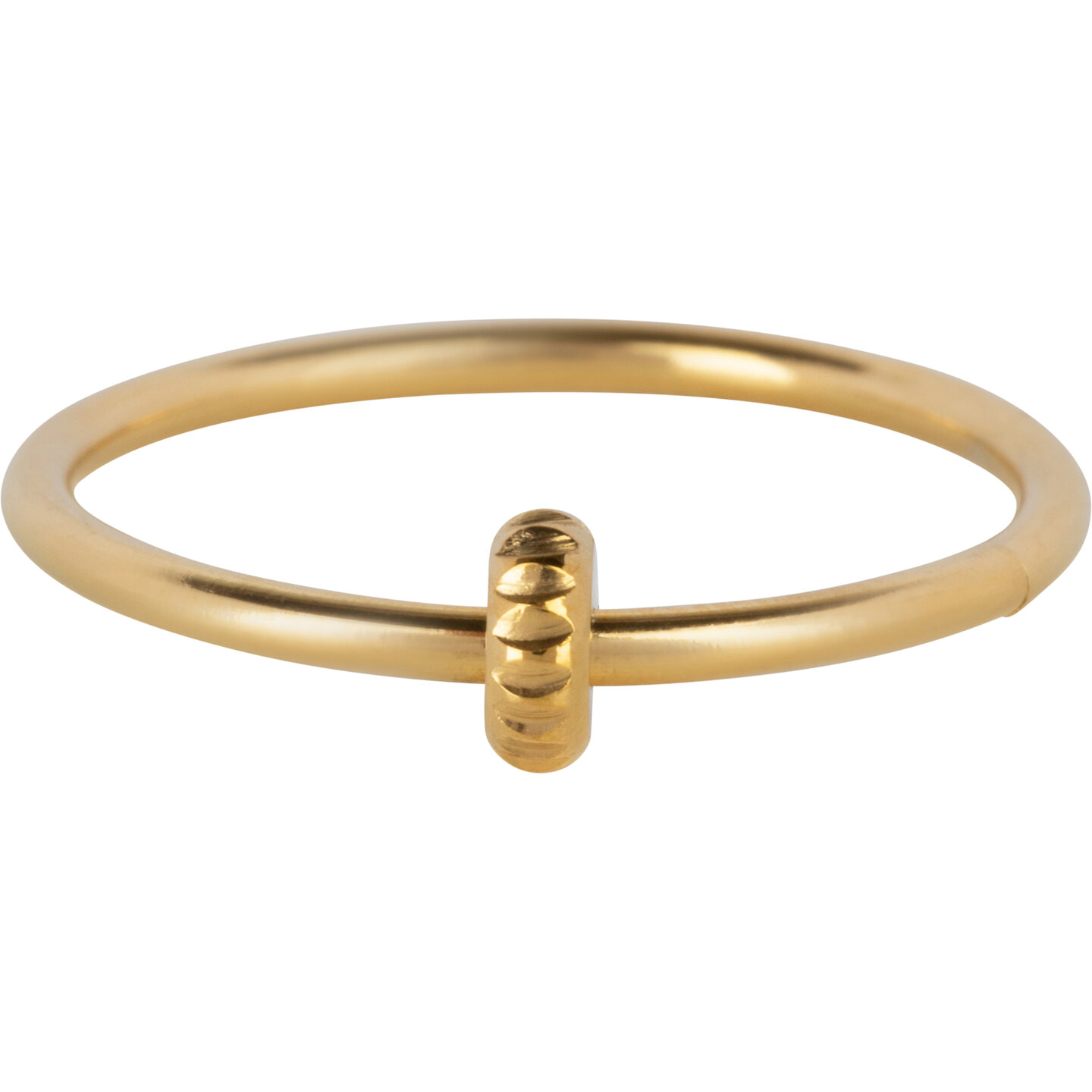 Charmin&#039;s Goudkleurig Rollend Schijfje Anxiety Fidget Ring Staal R1355