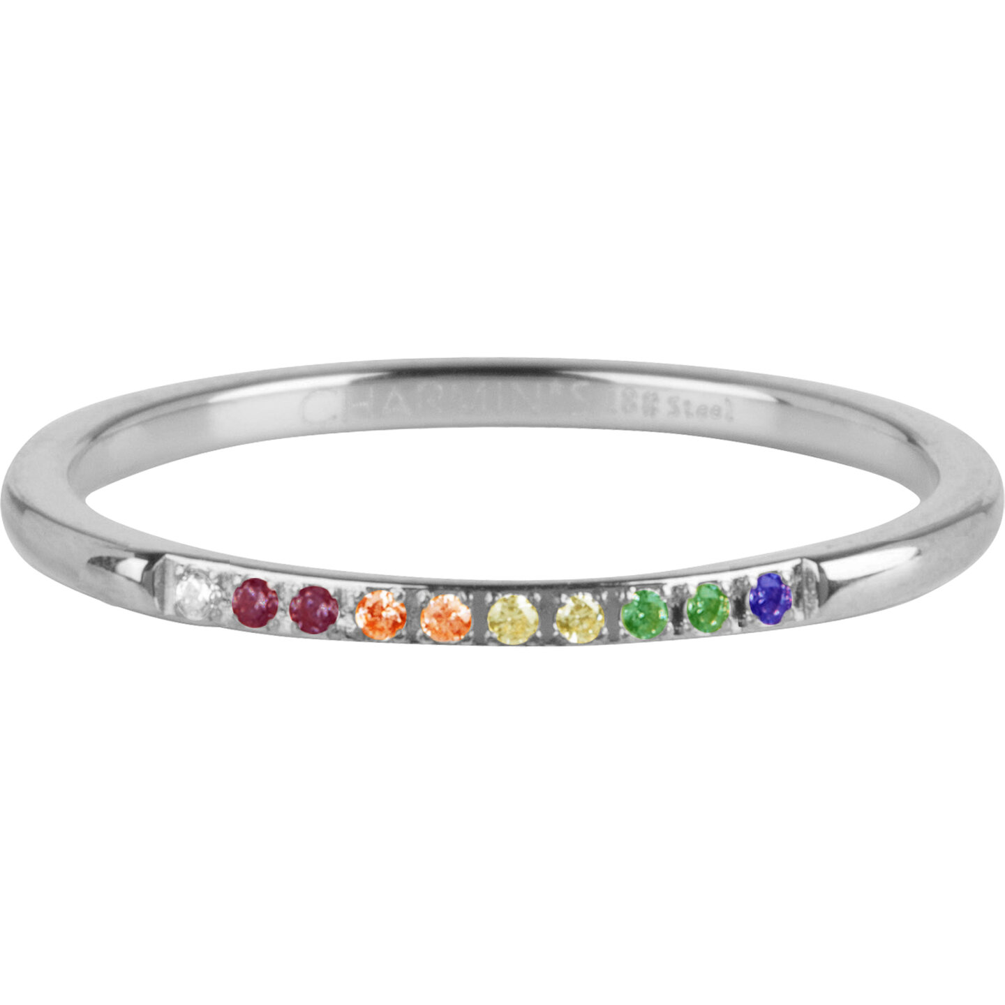 Charmin&rsquo;s Stalen Stapelring Regenboog Petite Alliance R1396