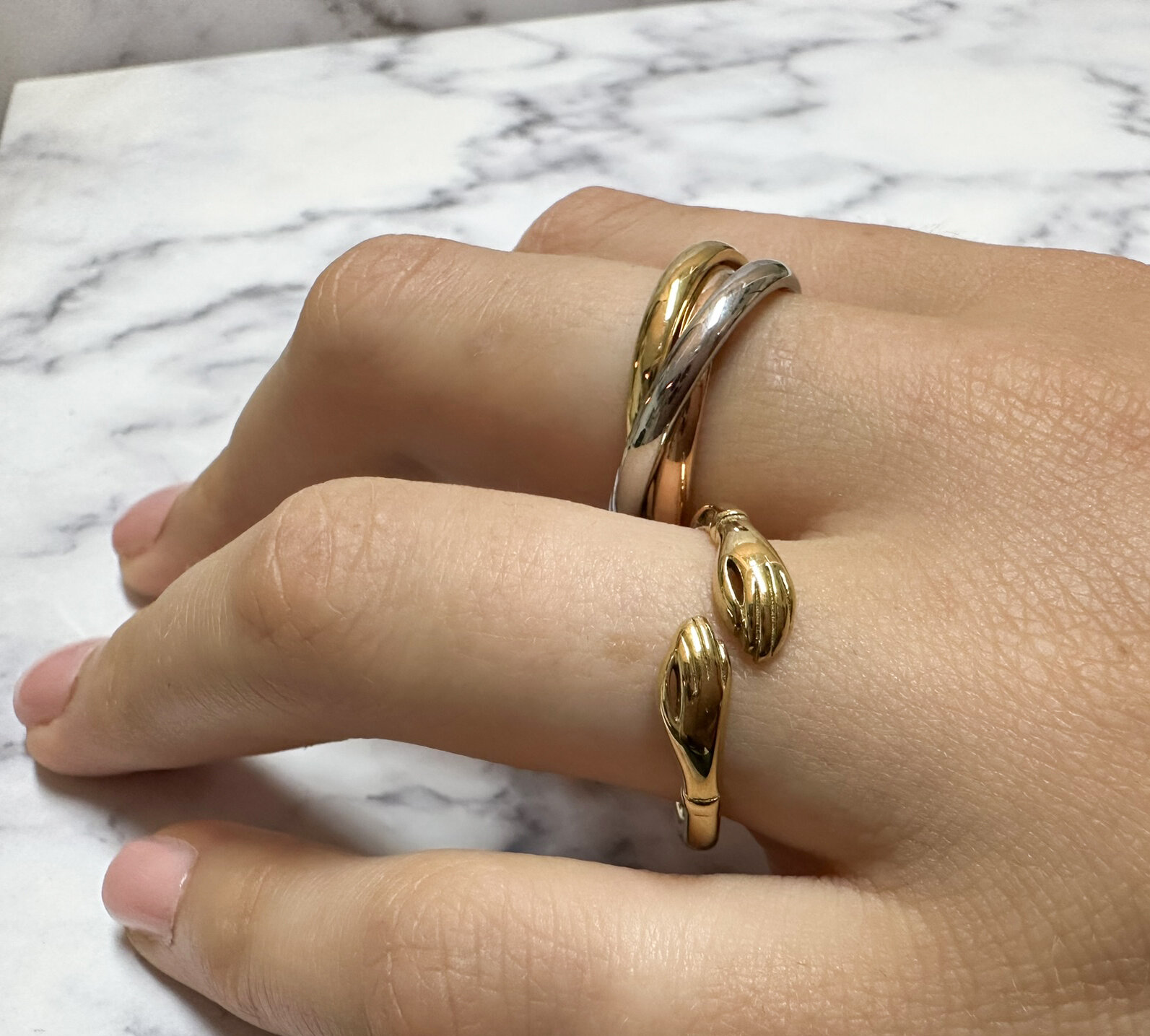 Charmin's Vriendschap Knuffel Ring Staal R1398