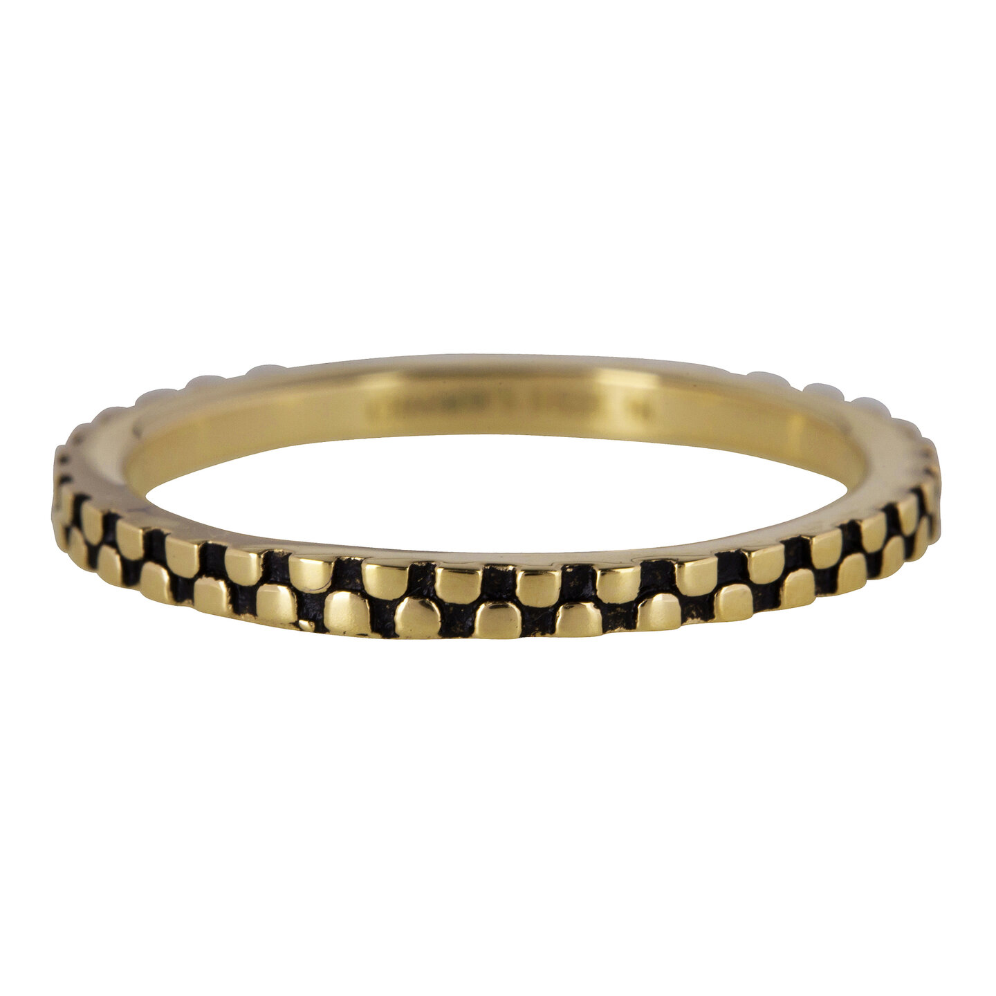 Charmin&rsquo;s goudkleurige stapelring R452 Pointy goldplated staal