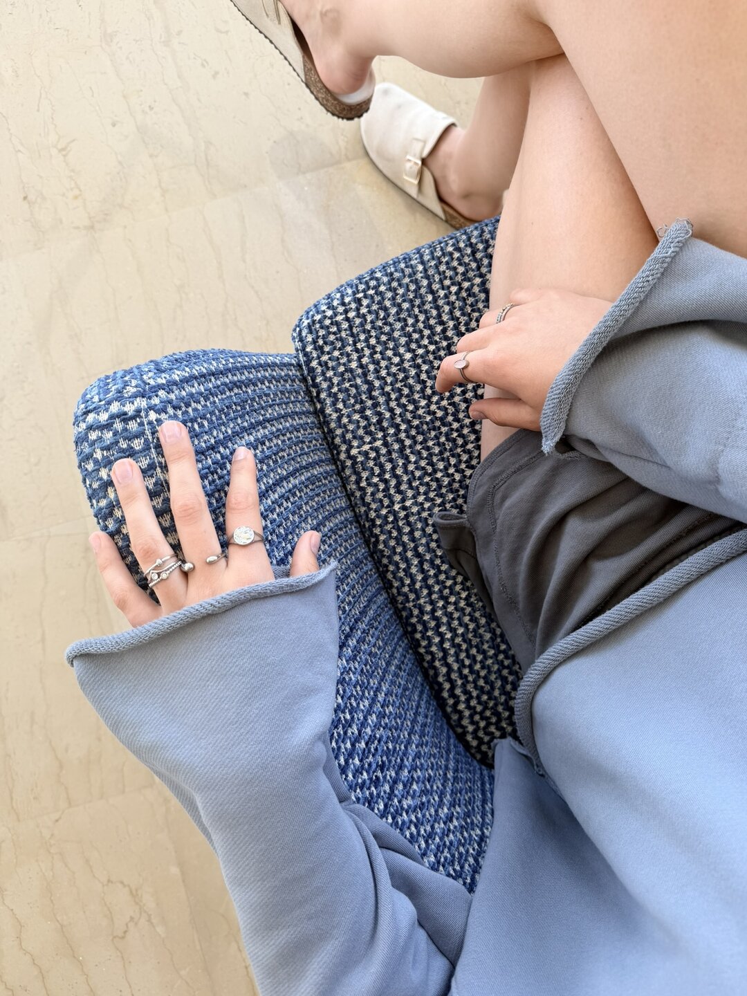 Charmin's Rollend Balletje Anxiety Fidget Ring Staal R1356