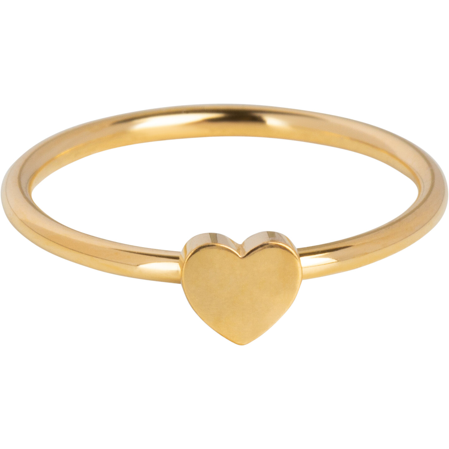 Charmins Ring Goudkleurig Mini Hartje Staal KR137  