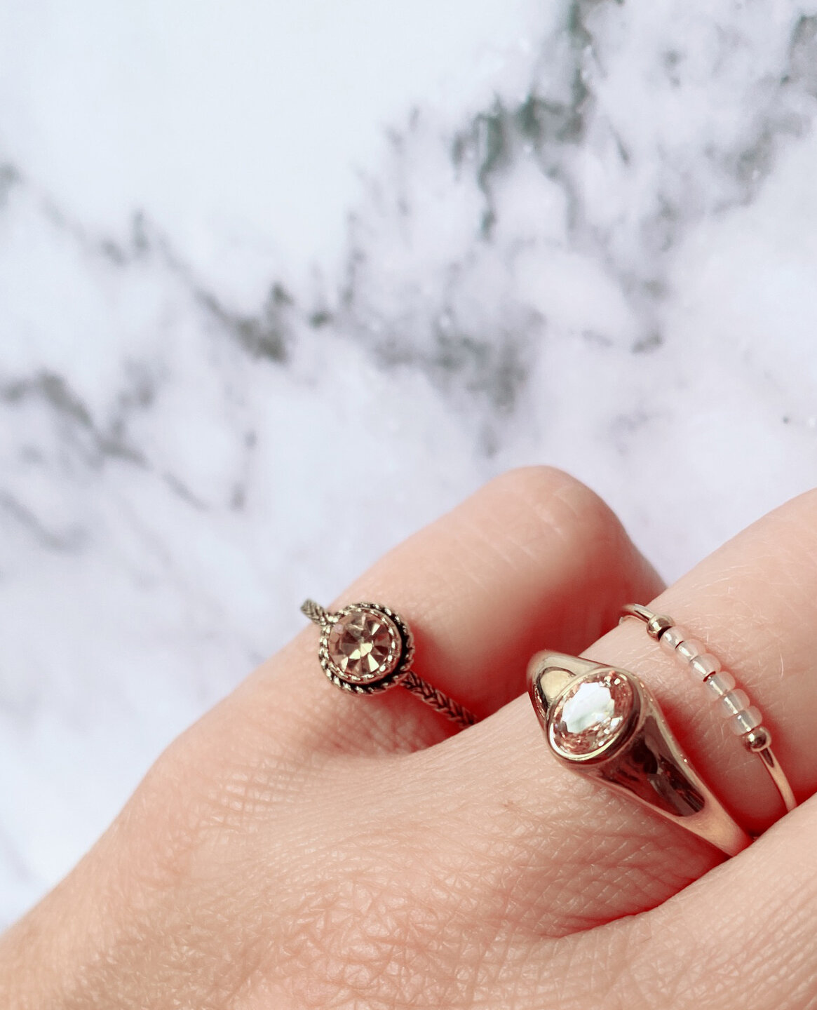Charmin's ring R1099 Birthstone November Champagne Stone Goldplated Iconic Vintage