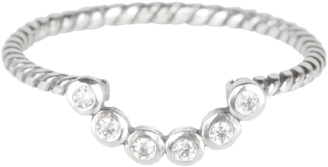 R562 Silver Twisted Barock Crystal Stones