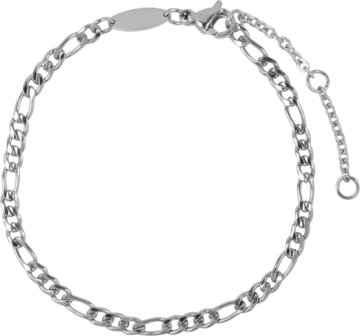 CB46 Figaro Bracelet Shiny Steel