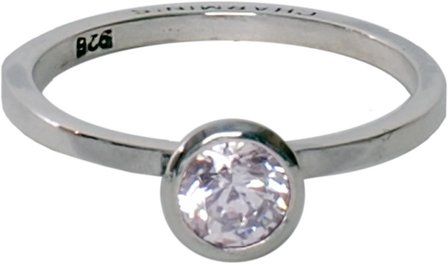 Ring R131 &#039;Round Diamond&#039; White