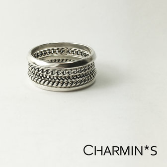 Ring R300 Silver &#039;Dotted&#039;