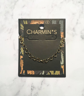 Charmin's Goldplated Gedraaid stalen armbandje CB27 Chain Bracelet Gold Steel