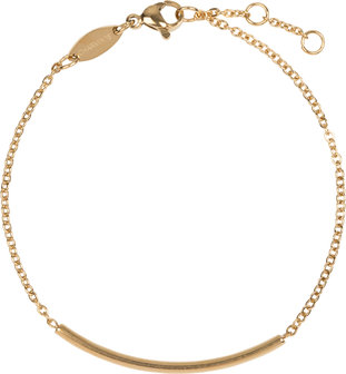 Charmin's Goldplated Gedraaid stalen armbandje CB52 Minimalistic Bracelet Gold Steel