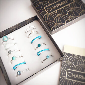 Charmin&#039;s ringen staal &amp; natural stones