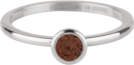 Charmin's ring R1043 Stylish Bright Steel Brown