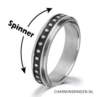 Charmin's R1070 Turning Anxiety Fidget Ring Loop Staal