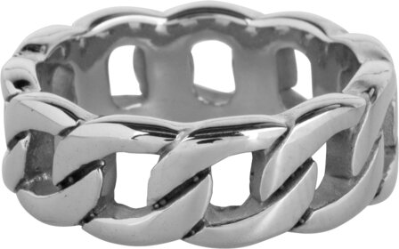 Charmin’s statement ring R1005 Super Heavy Chain Staal
