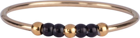 R940 Anxiety Palm Small Gold &amp; Black Steel