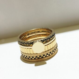 Ring R452 Gold &#039;Pointy Steel&#039;