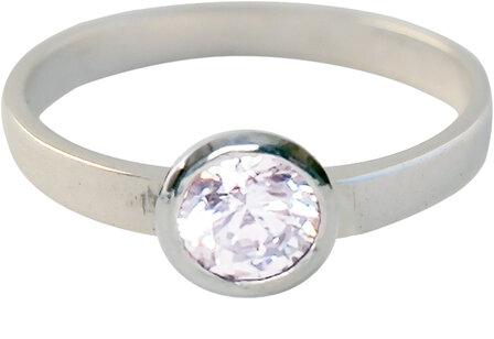 kidz-kinderring-zilver-KR01-ROUND DIAMOND WHITE