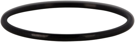 Charmin&#039;s Ring Zwart Staal Rond Smal 1MM R372