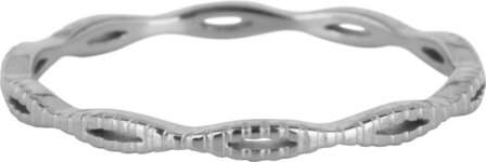 Charmin&#039;s Ring Open Worked Ovals Steel R1107