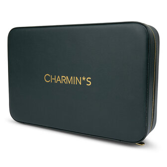 Charmin&#039;s Ringendoos met Spiegel Groen Vegan-Leer Display 5548 