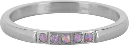 Charmin&#039;s Memoire Ring Ring Purple Opal 5 stones Steel R1129